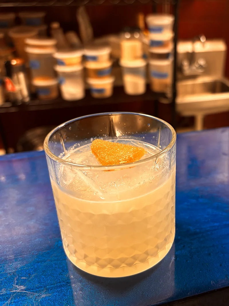 Eléctrico cocktail, reposado tequila, elderflower, and citrus